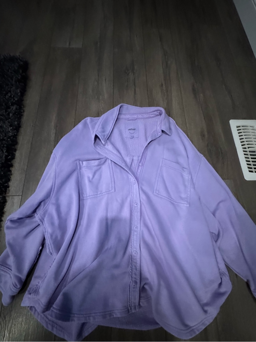 Aerie Lavender Button-Up Shirt
